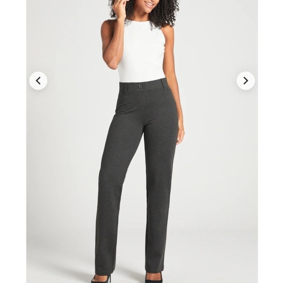 Betabrand Pants - Betabrand Classic DPYP Dress Pant Yoga Pant Straight Leg Charcoal Gray Small NEW